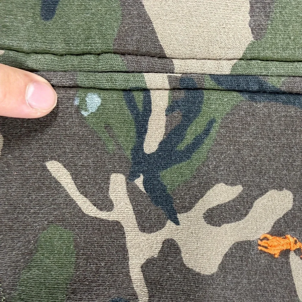Polo Ralph Lauren Hoodie Boys Small 8 Green Camo Full Zip Fleece Sweatshirt Kids